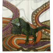 groene leguaan douchegordijn (Voorkant)