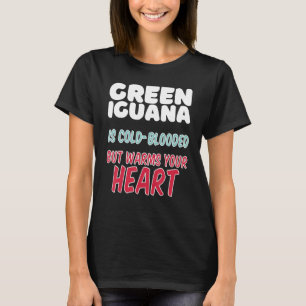 Groene leguaan is koudbloedig maar verwarmt je har t-shirt