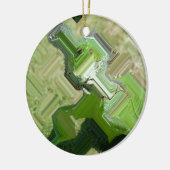Groene Leguaan Keramisch Ornament (Links)