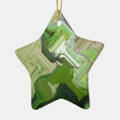 Groene leguaan keramisch ornament (Links)
