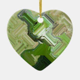 Groene leguaan keramisch ornament