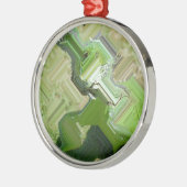 Groene leguaan metalen ornament (Links)