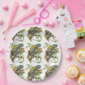 Groene leguaan papieren bordje (Feest)