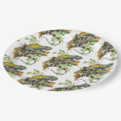 Groene leguaan papieren bordje (Gekanteld)