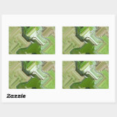 Groene leguaan rechthoekige sticker (Vel)