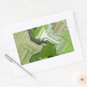 Groene leguaan rechthoekige sticker (Envelop)