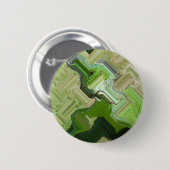Groene Leguaan Ronde Button 5,7 Cm (Voorkant /achterkant)