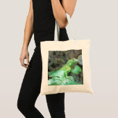 Groene leguaan tote bag (Voorkant (product))