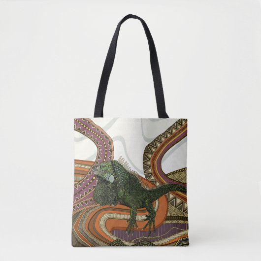 groene leguaan tote bag (Voorkant)