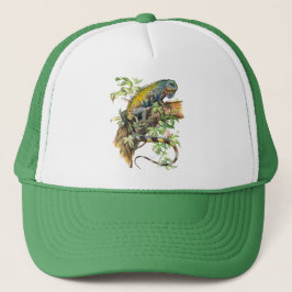 Groene leguaan trucker pet