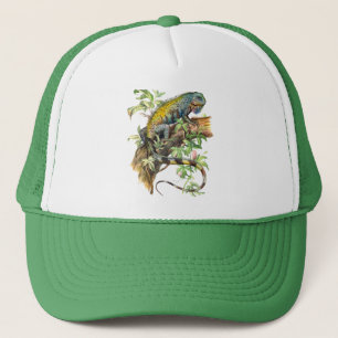 Groene leguaan trucker pet