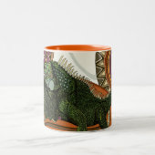 groene leguaan tweekleurige koffiemok (Center)