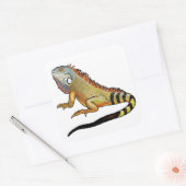 groene leguaan vierkante sticker (Envelop)