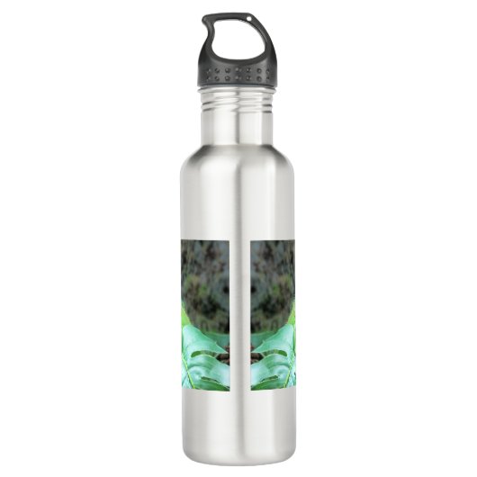 Groene leguaan waterfles  (Achterkant)