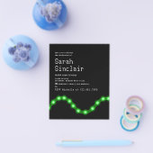 Groene LEIDENE de Uitnodiging van de Partij van de Flyer (Enkel)