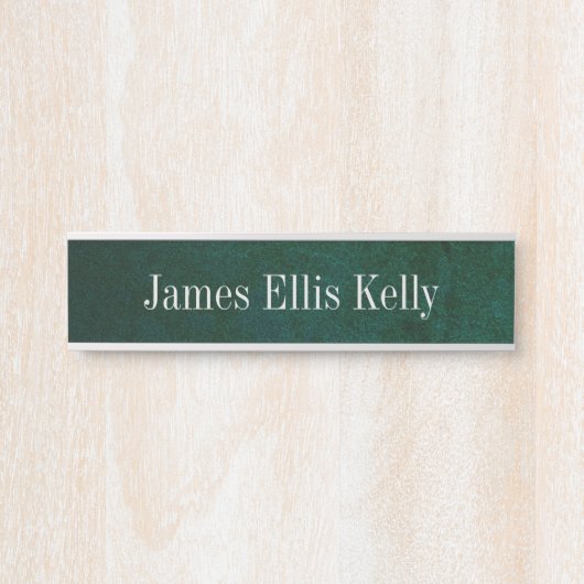 Groene leisteen Kleur Naam Borden & Bureau Tekens Deurbordje (Voorkant)