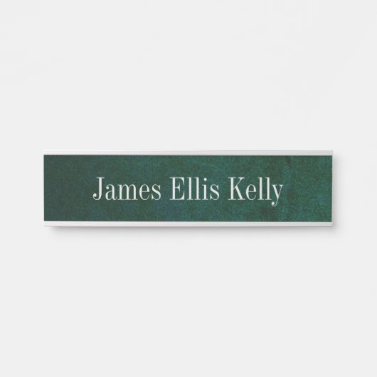 Groene leisteen Kleur Naam Borden & Bureau Tekens Deurbordje (Voorkant)