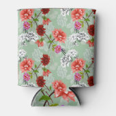 Groene Lente Bloemen: Hand getrokken Blikjeskoeler (Voorkant)