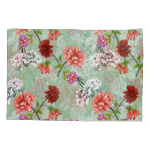 Groene Lente Bloemen: Hand getrokken Kussensloop (Achterkant)