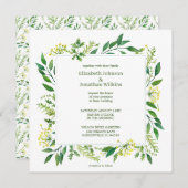 Groene lente botanische kruiden kaart (Voorkant / Achterkant)