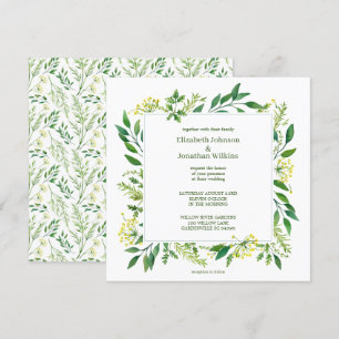 Groene lente botanische kruiden kaart