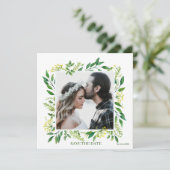 Groene lente botanische kruiden Save the Date Kaart (Staand voorkant)