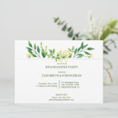 Groene lente Botanische Kruiden Verlovingsfeest Kaart (Staand voorkant)