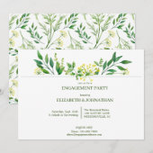 Groene lente Botanische Kruiden Verlovingsfeest Kaart (Voorkant / Achterkant)