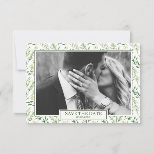 Groene Lente Kruidengeneesmiddelen Bewaar de Datum Kaart (Voorkant)