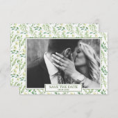 Groene Lente Kruidengeneesmiddelen Bewaar de Datum Kaart (Voorkant / Achterkant)