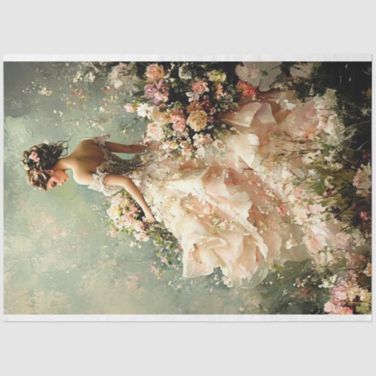 Groene lente portret tissuepapier (Voorkant)