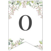 Groene lente roze bloemen slinger vlag vlaggetjes (Tweede vlag)