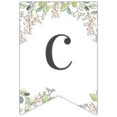 Groene lente roze bloemen slinger vlag vlaggetjes (Eerste vlag)