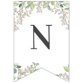 Groene lente roze bloemen slinger vlag vlaggetjes (Derde vlag)