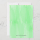 Groene lente verlaat bruiloft kaart (Achterkant)