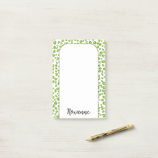 Groene leopard Animal Print aangepast IT-beeld Post-it® Notes (Op bureau)