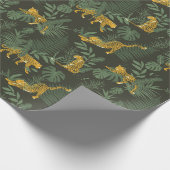 Groene Leopard Oerwoud Safari Wrapping Paper Roll Cadeaupapier (Hoek)
