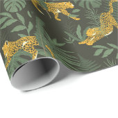 Groene Leopard Oerwoud Safari Wrapping Paper Roll Cadeaupapier (Rol Hoek)