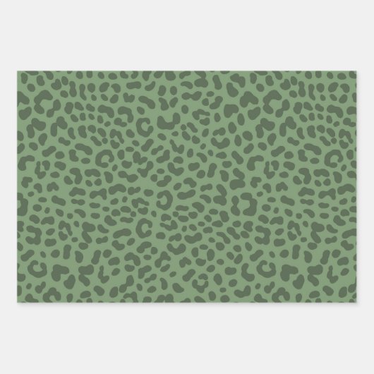 Groene Leopard Oerwoud Safari Wrapping Paper Set (Voorkant 2)