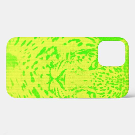 Groene leopard Portrait  iPhone Case (Achterkant (horizontaal))