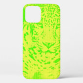 Groene leopard Portrait  iPhone Case (Achterkant)