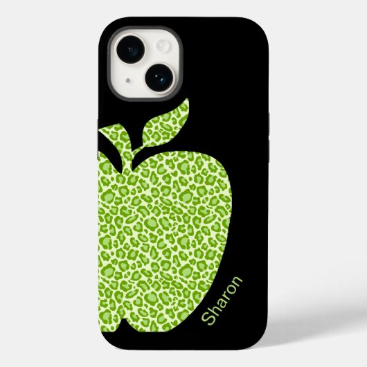 Groene leopard Print Apple-leraren Case-Mate iPhone Case (Achterkant)