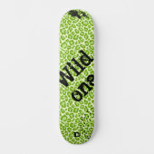 Groene leopard Print Dd Brand Skateboard (Voorkant)