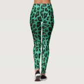 Groene Leopard Sparkle Leggings (Achterkant)