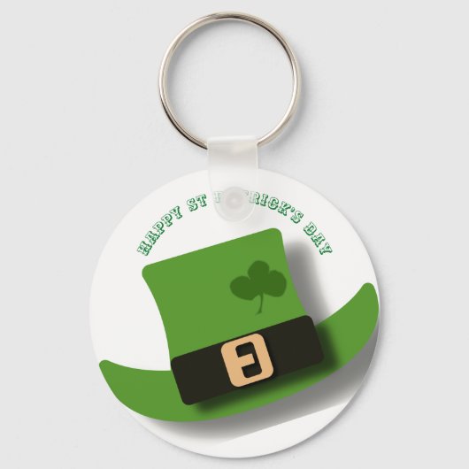 Groene Leprechaun Hoed St Patrick's Dag Sleutelhanger (Voorkant)