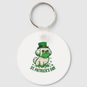 Groene Leprechaun Shih Tzu St.Patrick's Day Sleutelhanger (Achterkant)