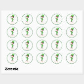 Groene Leprechaun St. Patrick's Day Ronde Sticker (Vel)