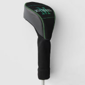 Groene leren golfhoes geweldig cadeau golfheadcover (Schuin)
