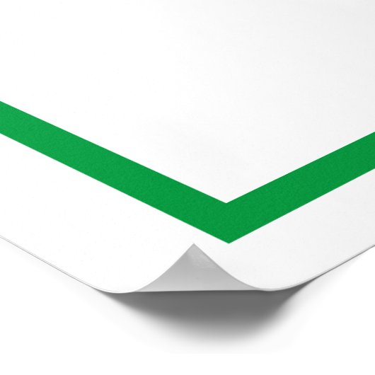 Groene letter F Poster (Hoek)