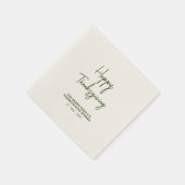 Groene Letter Happy Thanksgiving Feest Servet (Hoek)